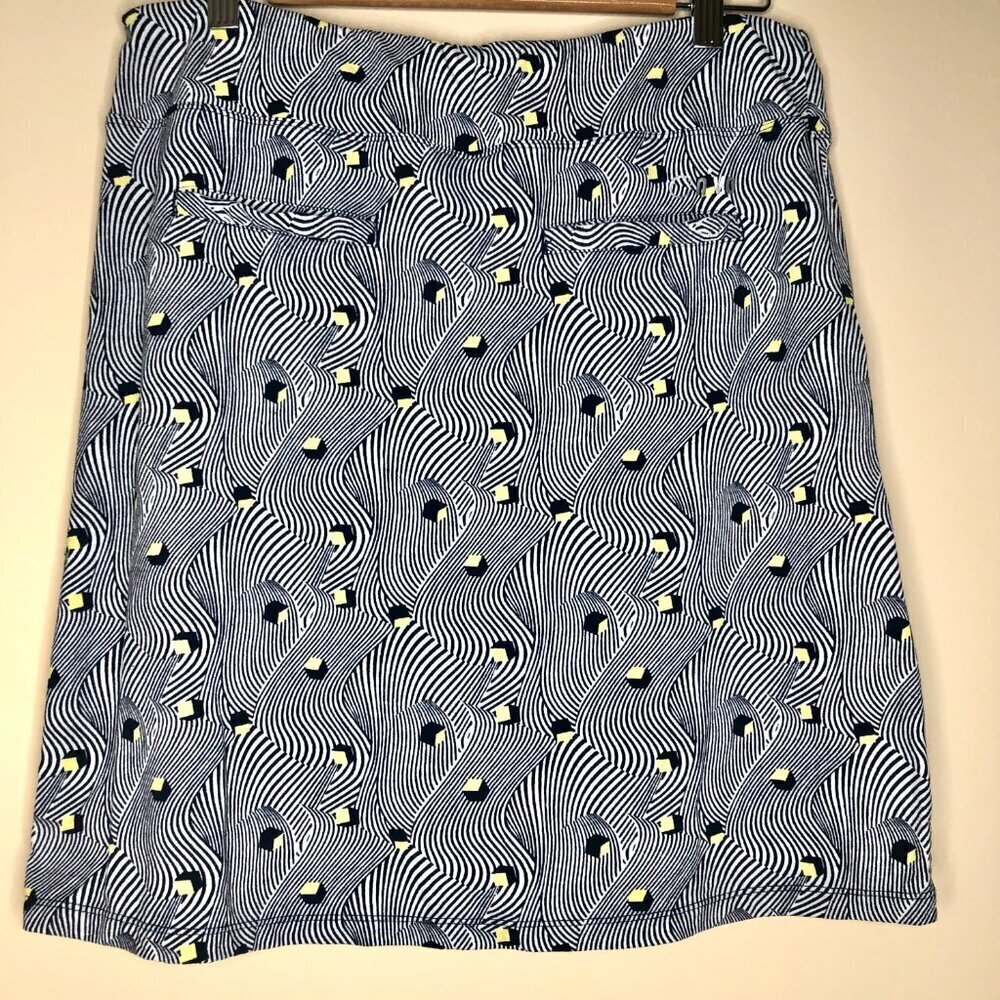 N*VO Golf Skort, Navy Blue & Yellow, Size M - Picture 2 of 10